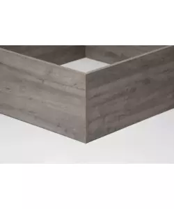 Letto matrimoniale "bed box" rovere grigio con rete e contenitore, 160x190 cm